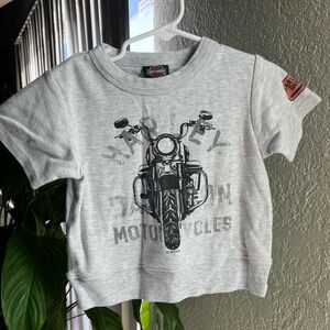Harley-Davidson Light Gray Kids Tee with Motorcycle Graphic